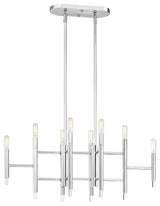 Jesa 8-Light Linear Chandelier, Chrome