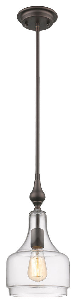 Layla 1-Light Rubbed Bronze Ceiling Mini Pendant 8"