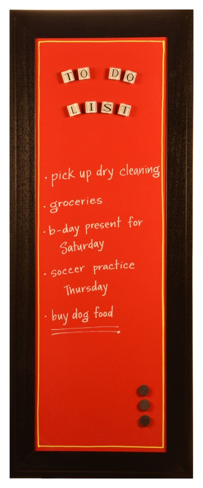 Retro Color Boards-Custom Color Magnetic Dry Erase Board, Brilliant Red, 10x30