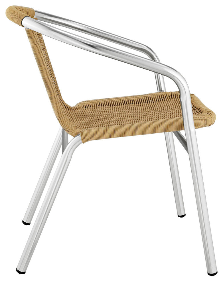Modern Contemporary Kitchen Dining Armchair Natural, Outdoor and Indoor