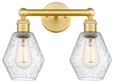 Cindyrella 2-Light 15" Bath Vanity Light, Satin Gold, Seedy Shade