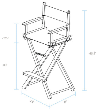 030" Director's Chair Honey Oak Frame-Gold Canvas