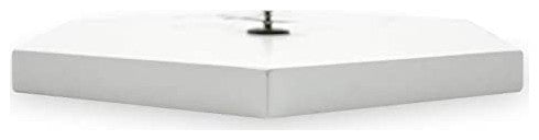 LeisureMod Manchester Modern Design Hexagon Shaped Silent Wall Clock White
