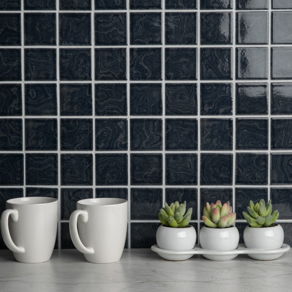 Resort Storm Black Porcelain Floor and Wall Tile