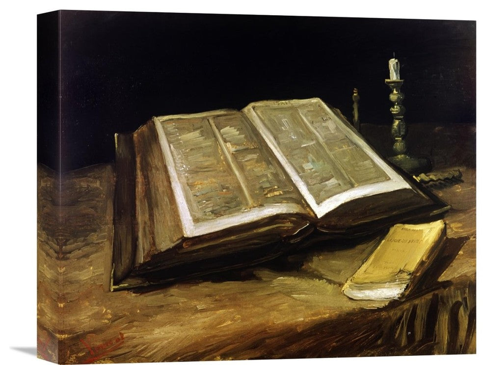 "The Bible: Still Life" Stretched Canvas Giclee by Vincent Van Gogh, 16"x13"