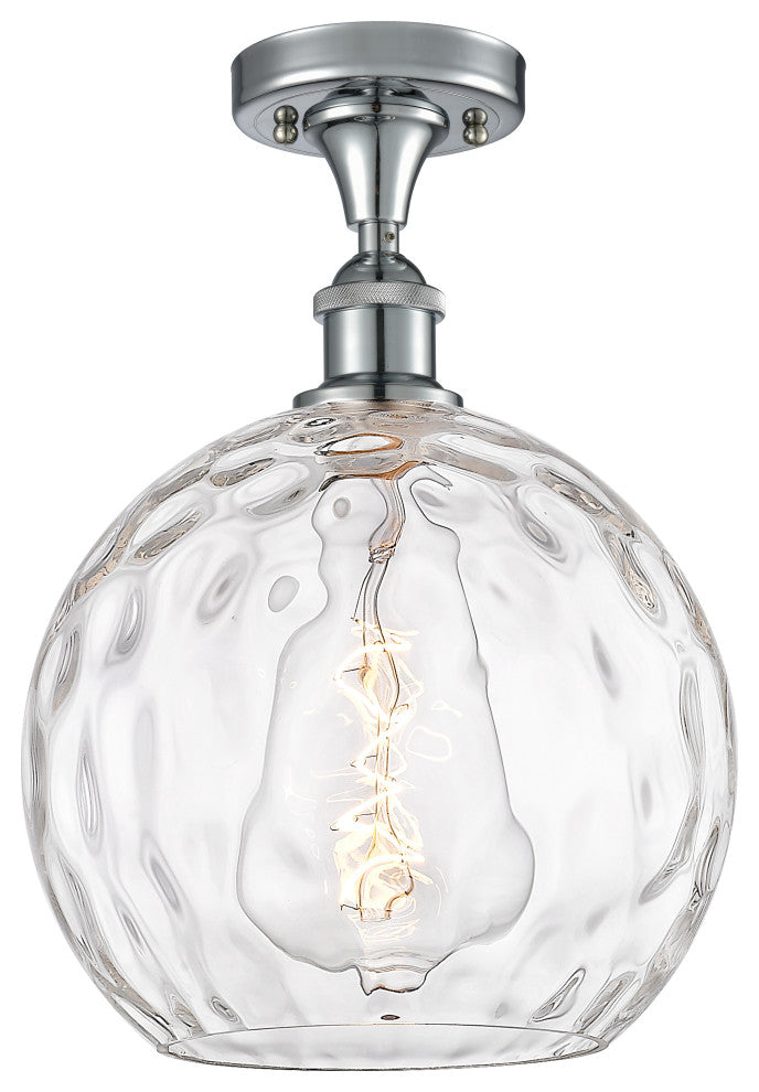 Innovations 516-1C-PC-G1215-10 1 Light Semi-Flush Mount, Polished Chrome