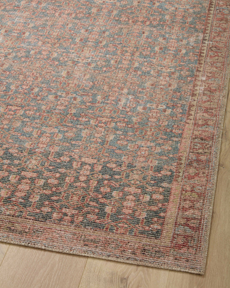 Angela Rose x Loloi Aubrey Blue / Terracotta 5''-0" x 7''-0" Area Rug