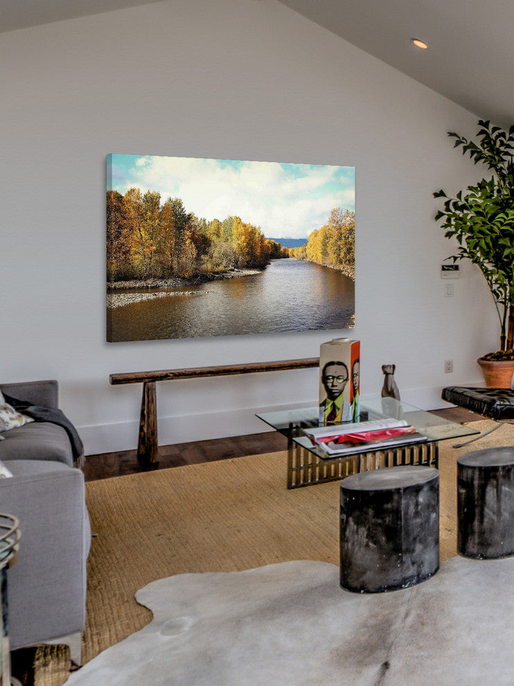 "Autumn on the River" Print on Canvas by Sylvia Cook