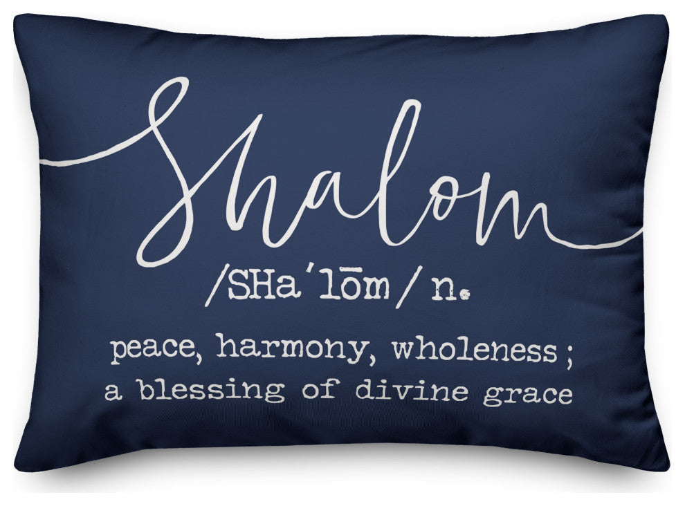 Shalom Definition 14"x20" Throw Pillow