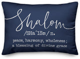 Shalom Definition 14"x20" Throw Pillow