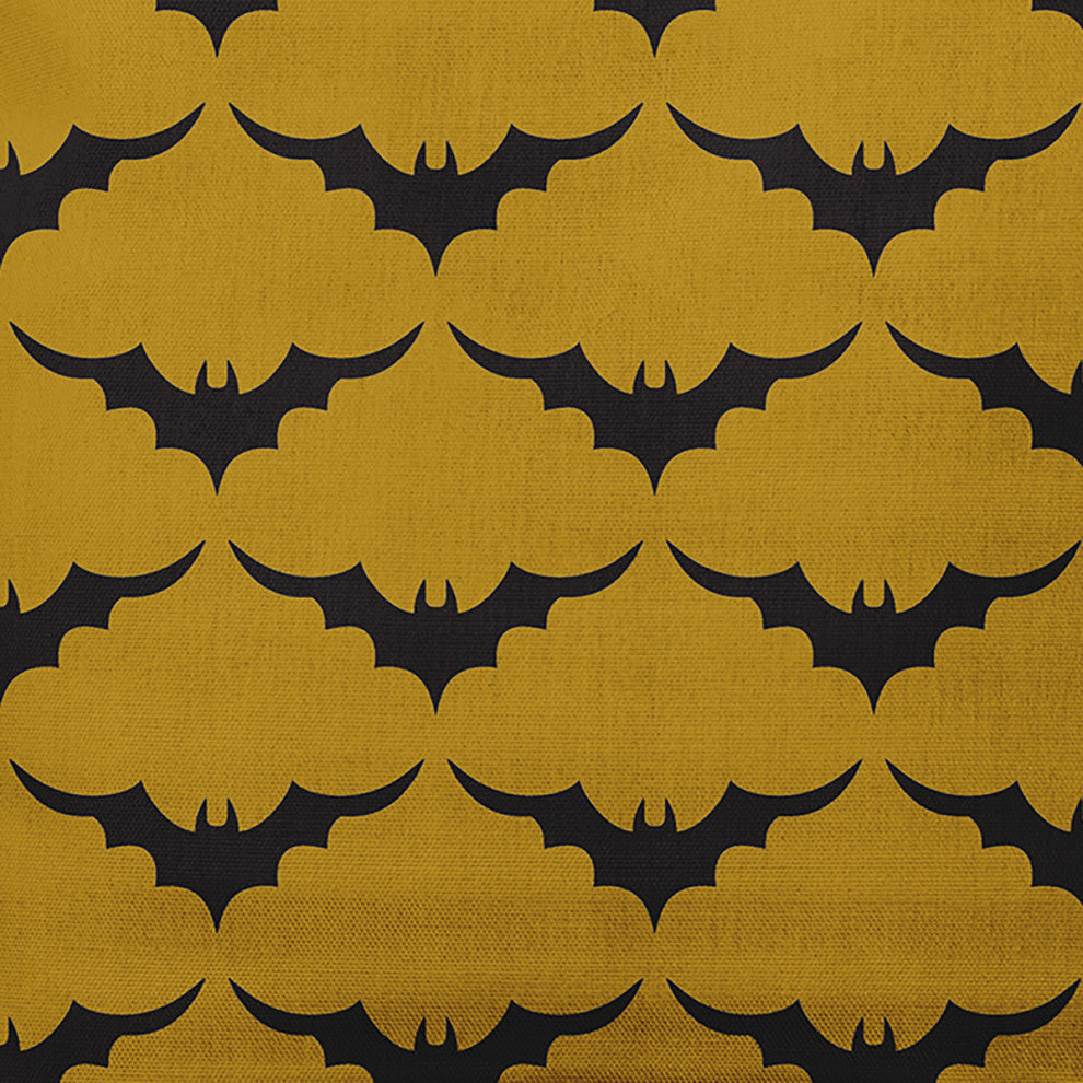 16" x 16" Bat Colony Decorative Throw Pillow, Autumn Gold