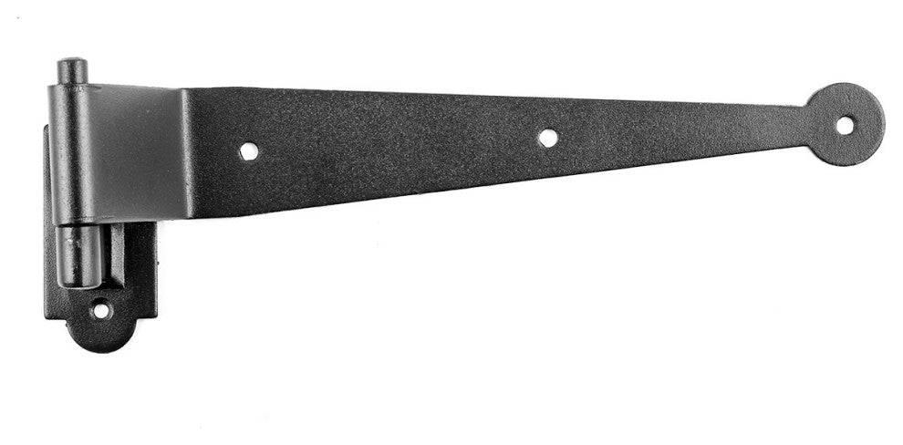 Black Offset Strap Lift Off Pintle Hinge 11 3/4" L Cast Iron Renovators Supply