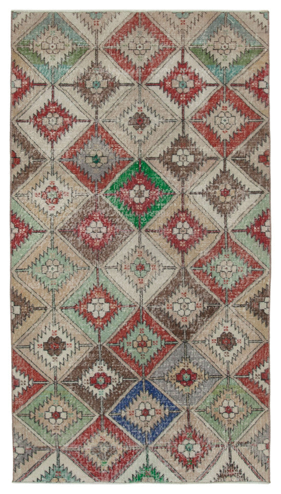 Rug N Carpet - Handwoven Turkish 3' 10'' x 7' 0'' Rustic Vintage Rug