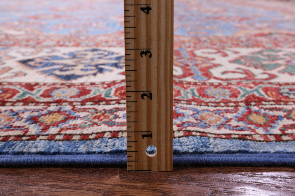 Super Kazak Geometric Hand-Knotted Rug 10' 0" X 13' 8" Q10603
