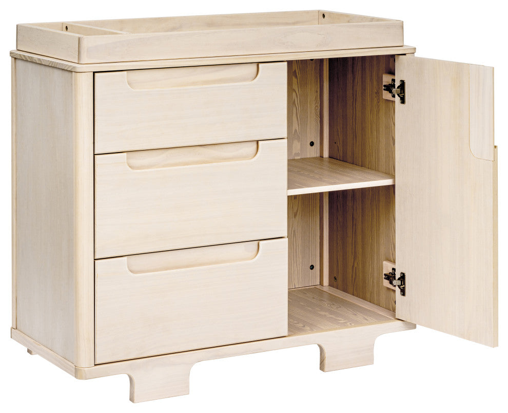 Yuzu 3-Drawer Changer Dresser, Washed Natural