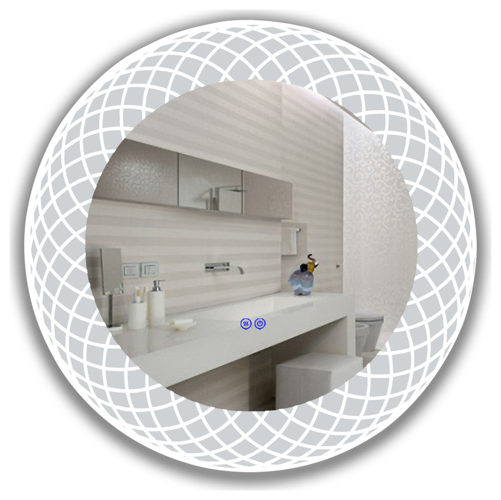 Luminosity Back Lit Round Touchscreen Led Mirror 30" Wide