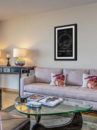 "Monocycle 1894 Black Paper" Framed Painting Print