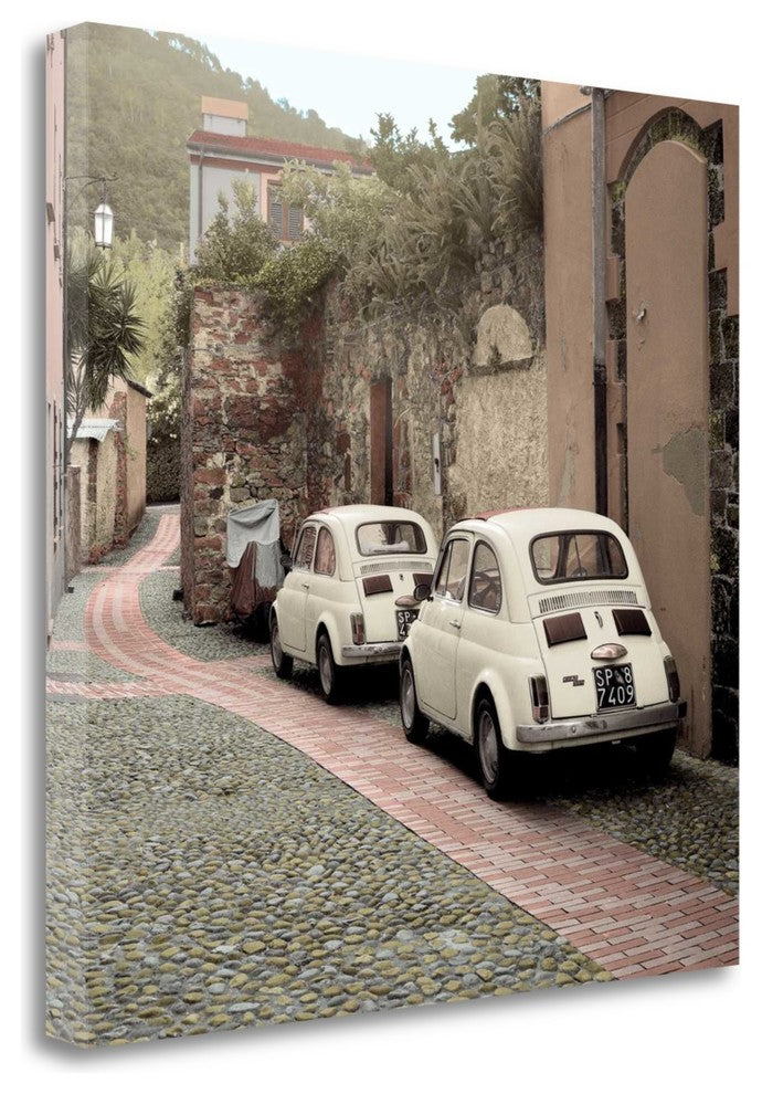"Fiat 500S" By Alan Blaustein,Ready to Hang Giclee Print on Gallery Wrap Canvas
