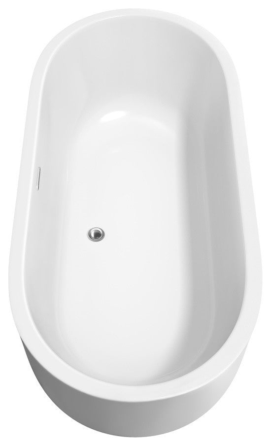67" Freestanding Bathtub, White