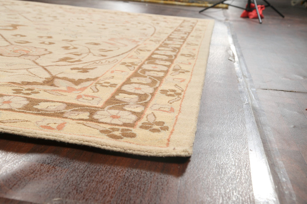 Traditional Floral Area Rug Wool Hand-tufted Oriental Carpet 9x12