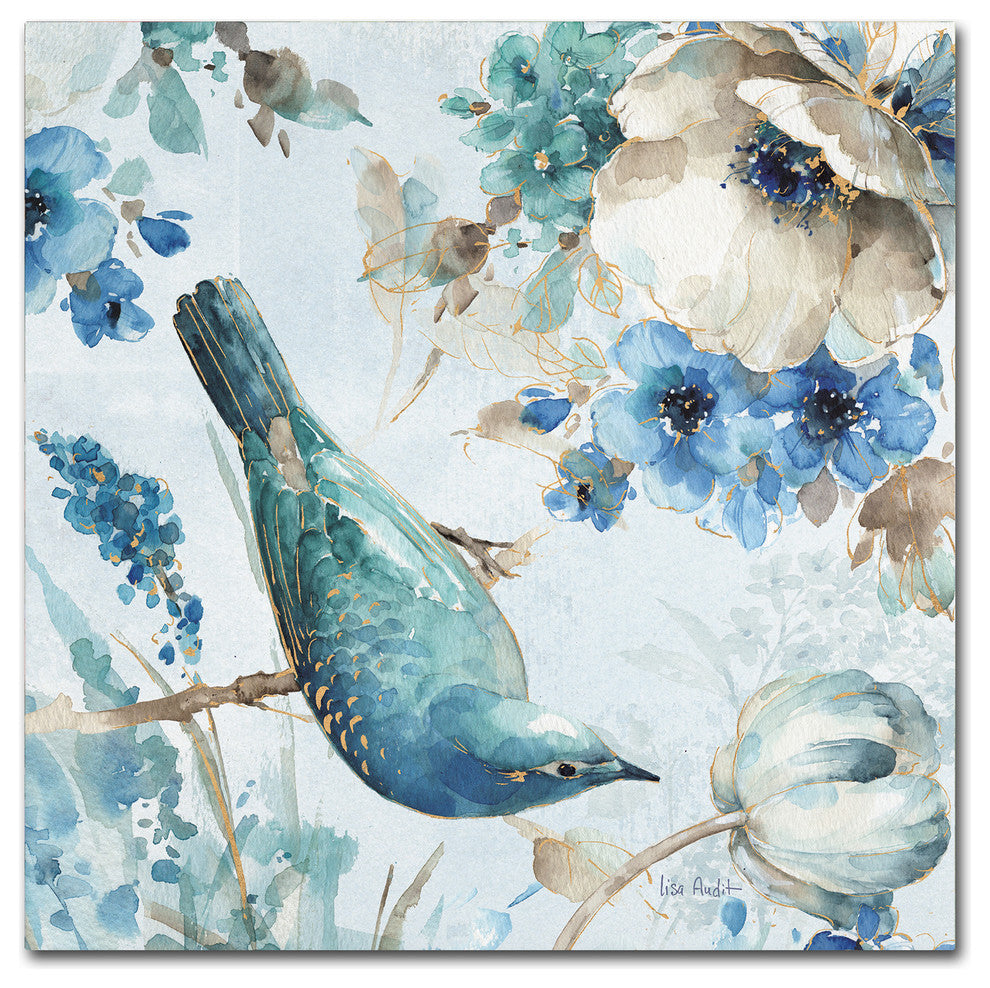 Lisa Audit 'Indigold II' Canvas Art, 18"x18"