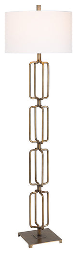Uttermost Link Brushed Gold floor lamp