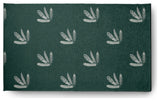 Feather Pattern Fall Design Chenille Area Rug, Green, 3'x5'