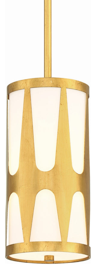 Crystorama Lighting Group ROY-801 Royston 7"W Mini Pendant - Antique Gold