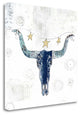 "Navy Cow Skull" By Sarah Ogren, Giclee Print on Gallery Wrap Canvas
