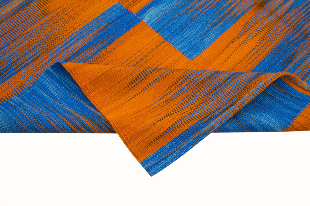 Rug N Carpet - Handmade Turkish 6' 9'' x 9' 1'' Unique Wool Kilim Rug