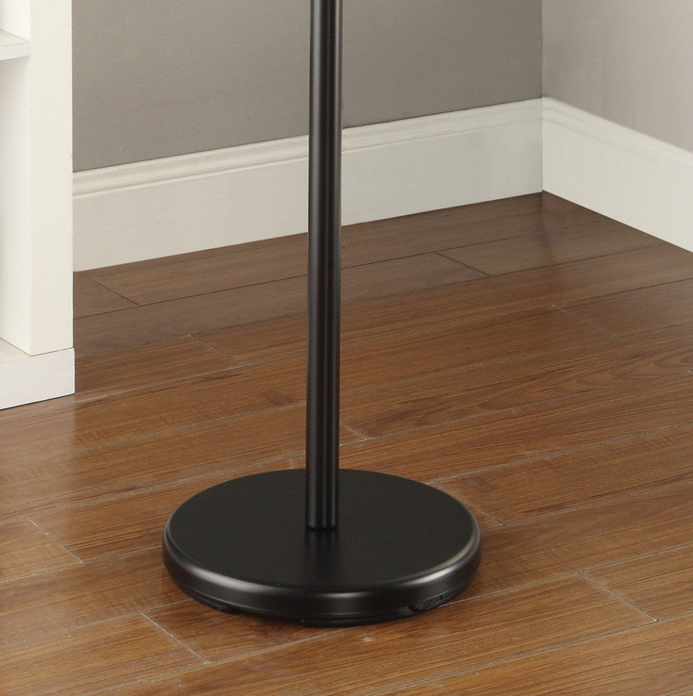 Metal 18-Hook Coat Rack With Heavy Duty Base, Black