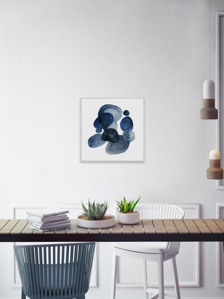 "All Together II" Floater Framed Painting Print on Canvas, 16"x16"