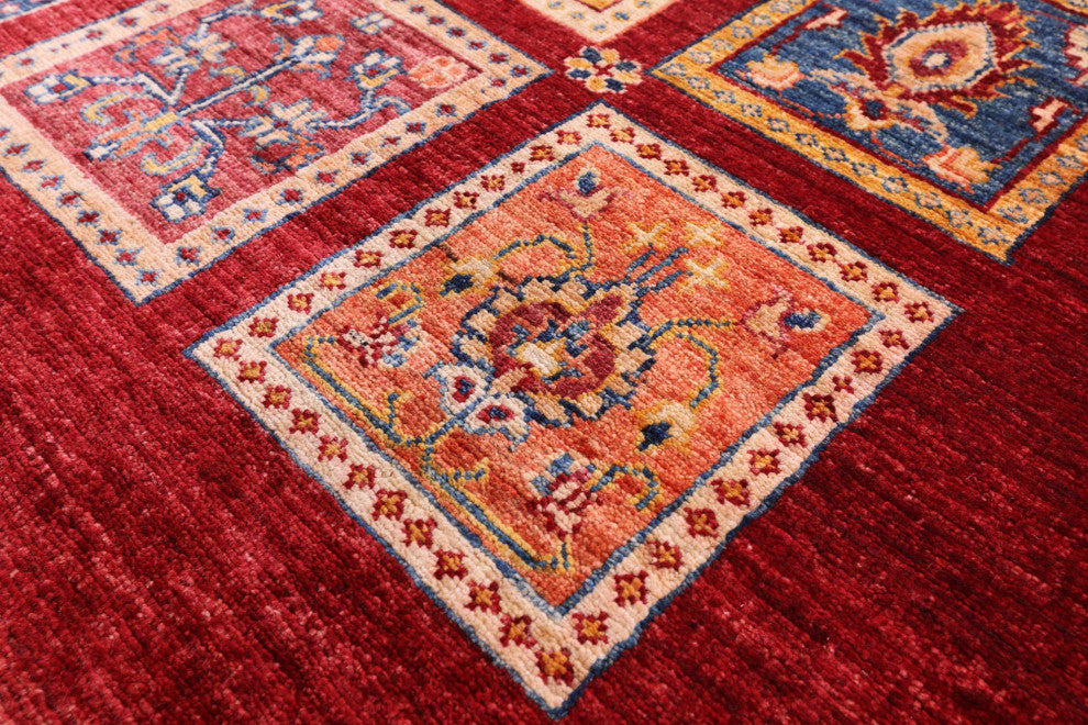 6' 9" X 10' 1" Persian Garden Design Hand Knotted Wool Rug Q11125
