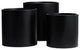 Root And Stock Brea Round Cylinder Planter, Black, D:18" X H:18"