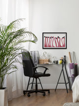 "Flamingo Gossip" Framed Painting Print, 36"x24"