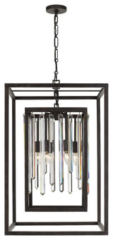 Crystorama Lighting Group 8409 Hollis 6 Light 21"W Crystal - Forged Bronze