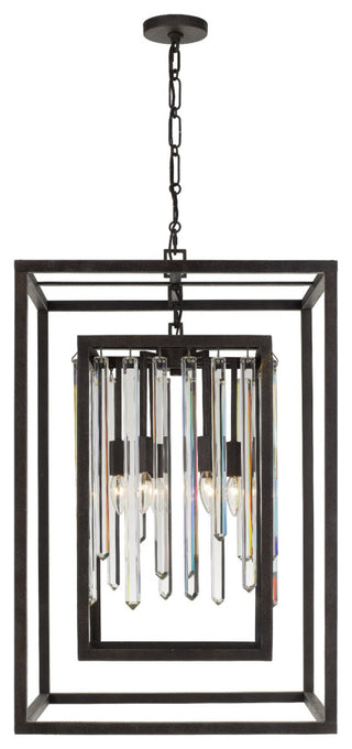 Crystorama Lighting Group 8409 Hollis 6 Light 21"W Crystal - Forged Bronze