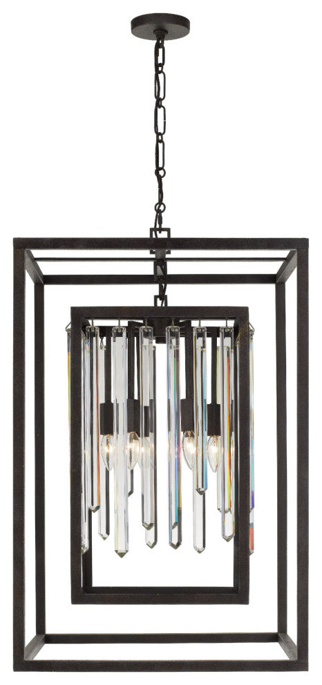Crystorama Lighting Group 8409 Hollis 6 Light 21"W Crystal - Forged Bronze