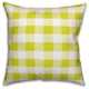 Green Buffalo Check Plaid Throw Pillow, 16"x16"