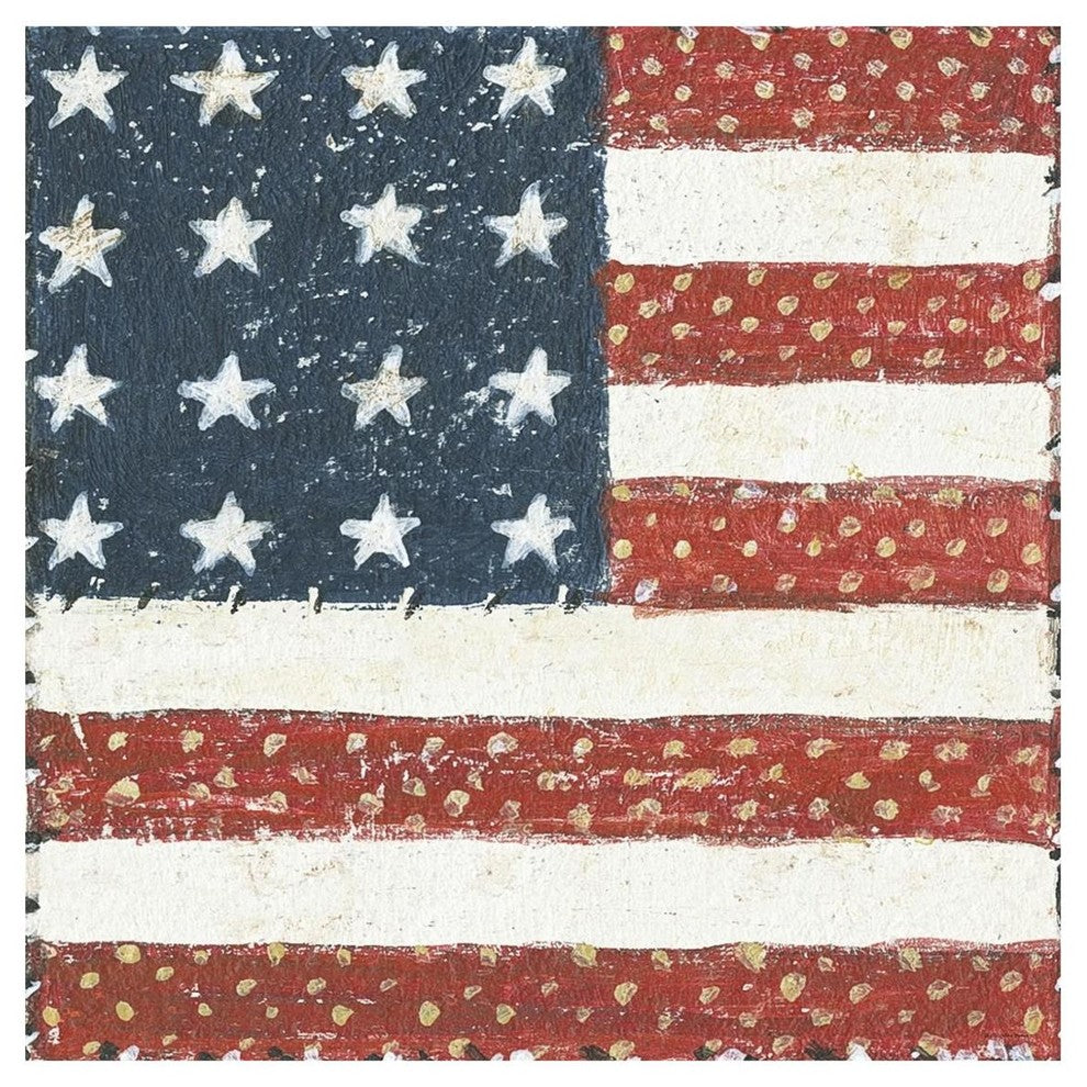 "Americana Quilt IV" Digital Paper Print by David Carter Brown, 26"x26"