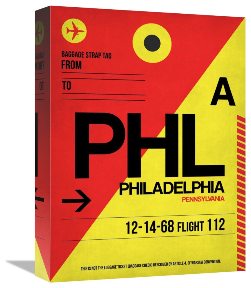 "PHL Philadelphia Luggage Tag 2" Fine Art Print