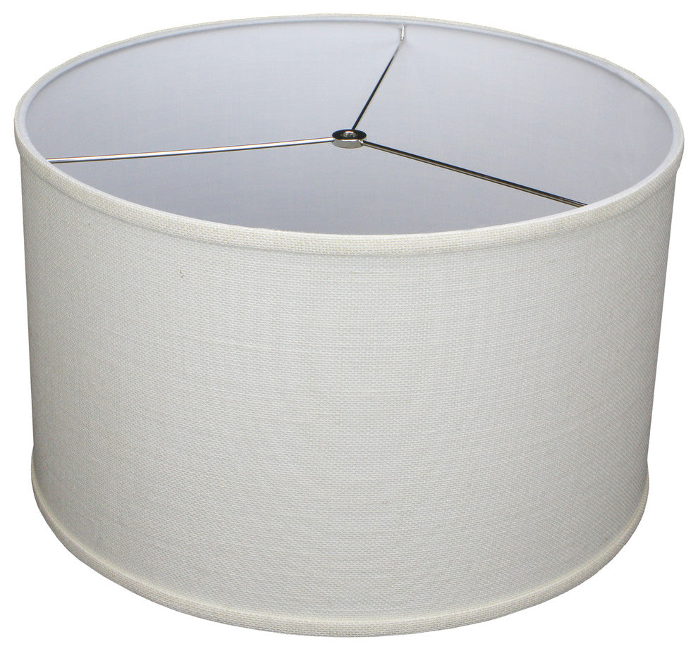 Fenchel Shades 18"x18"x11'' Spider Attachment Drum Lamp Shade, Burlap Off W