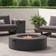 GDF Studio Hearth Circular 50K BTU Outdoor Gas Fire Pit Table With Tank Holder, Dark Gray