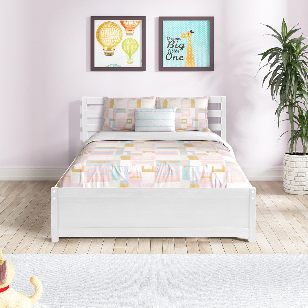 Gewnee Full Size Wood Platform Bed Frame