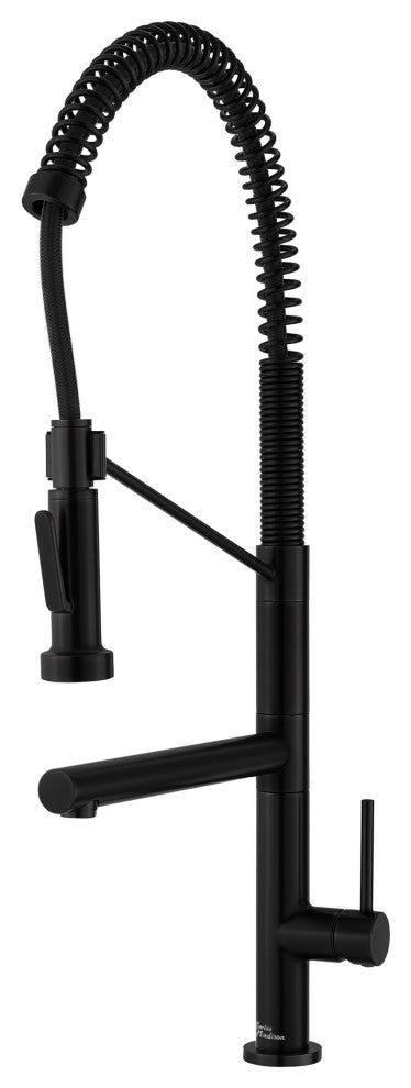 Nouvet Single Handle, Pull-Down Kitchen Faucet With Pot Filler, Matte Black