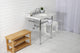 Kingston Brass LMS30M81ST 30" Carrara Marble Console Sink, Legs