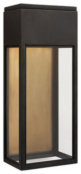 Irvine 3/4 Outdoor Wall Lantern, LED, Bronze, Clear Glass, 19.5"H