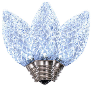 C7 Faceted Led Cool White Bulb .38W 25Bx