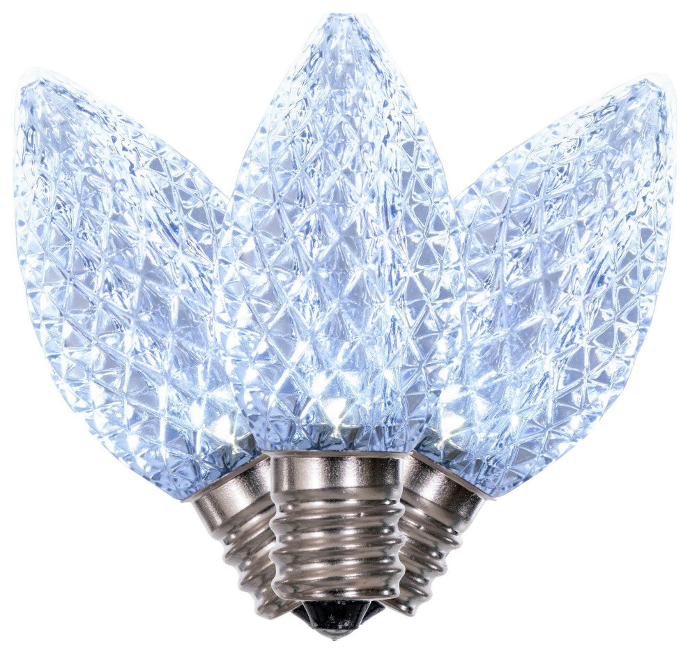 C7 Faceted Led Cool White Bulb .38W 25Bx