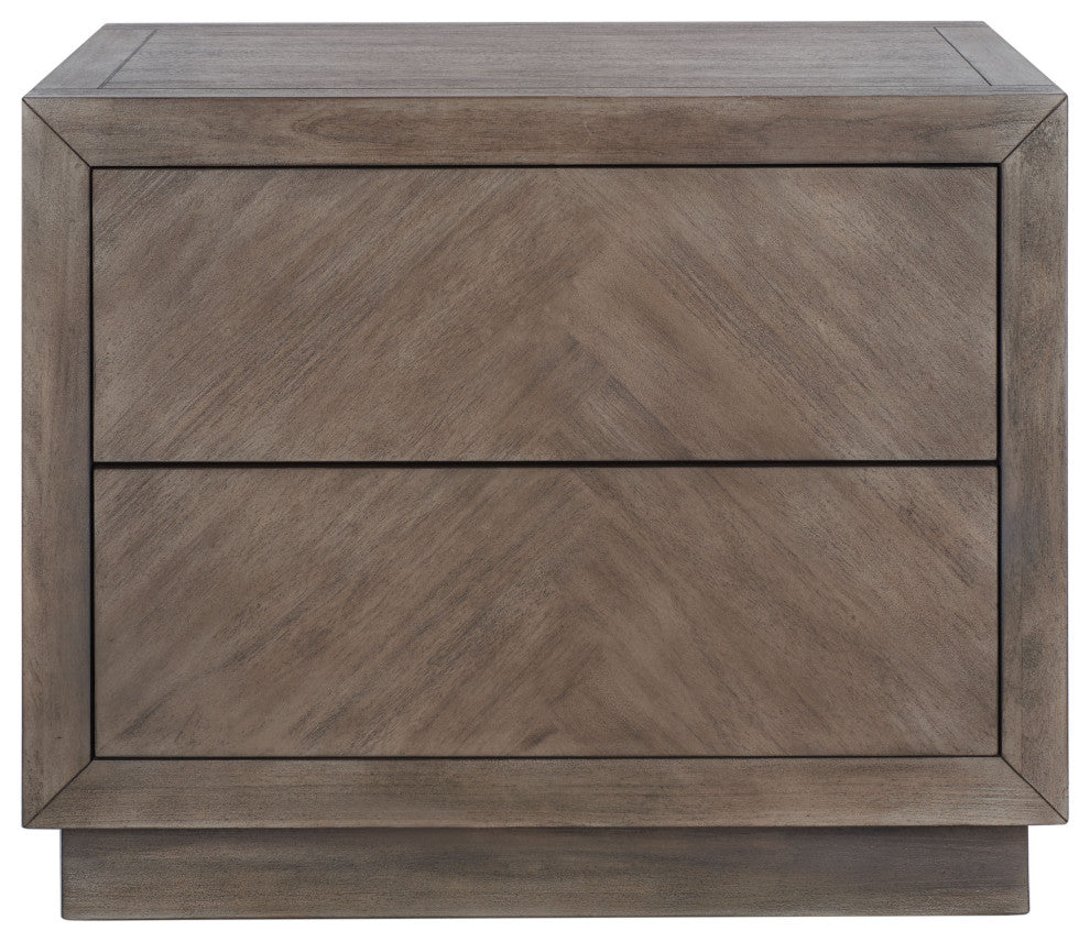Safavieh Couture Steve 2 Drawer Wood Nightstand, Light Brown